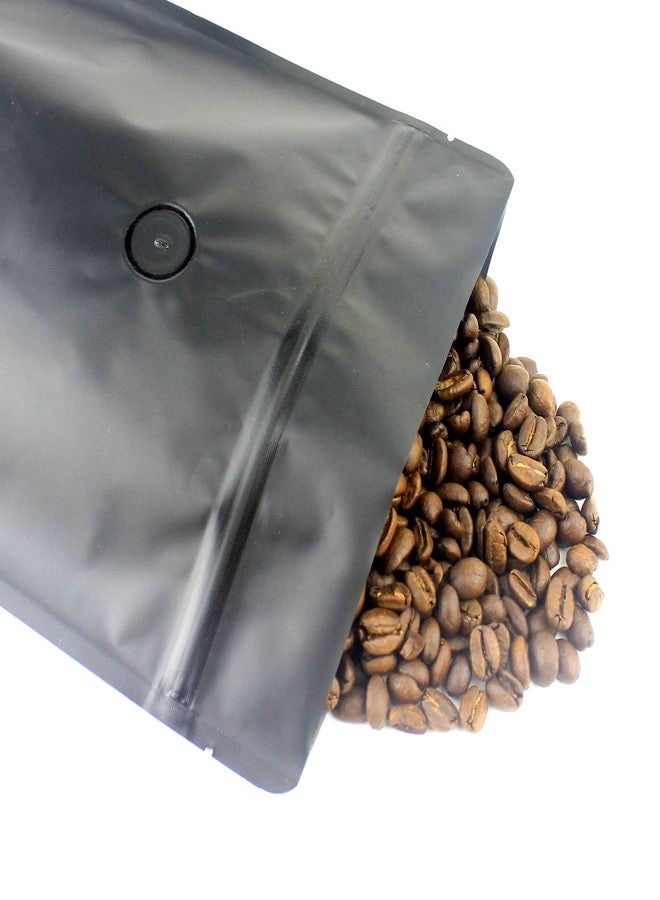 AwePackage High Barrier 16 oz Foil Stand up Zipper Pouch Coffee Bag with Valve (50, Matte Black) - Image 4